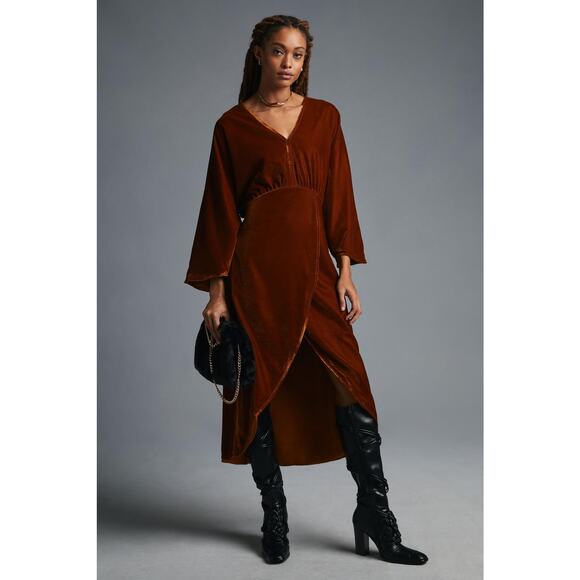 Anthropologie Dresses & Skirts - Anthropologie  Let Me Be Asymmetrical Velvet Dress - XS - New